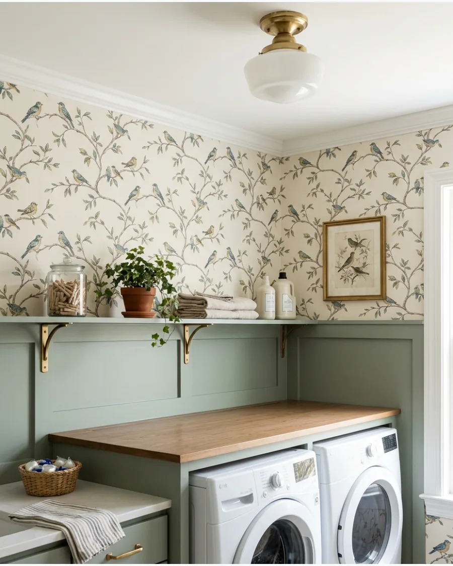 16. Vintage Bird Wallpaper