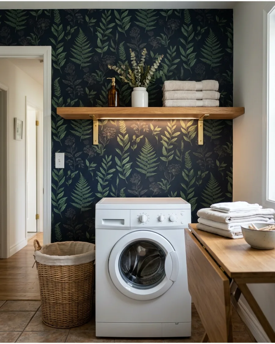 2. Moody Botanical Wallpaper