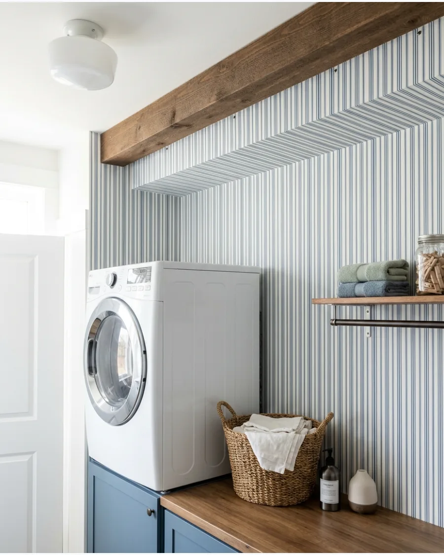 23. Vertical Striped Wallpaper