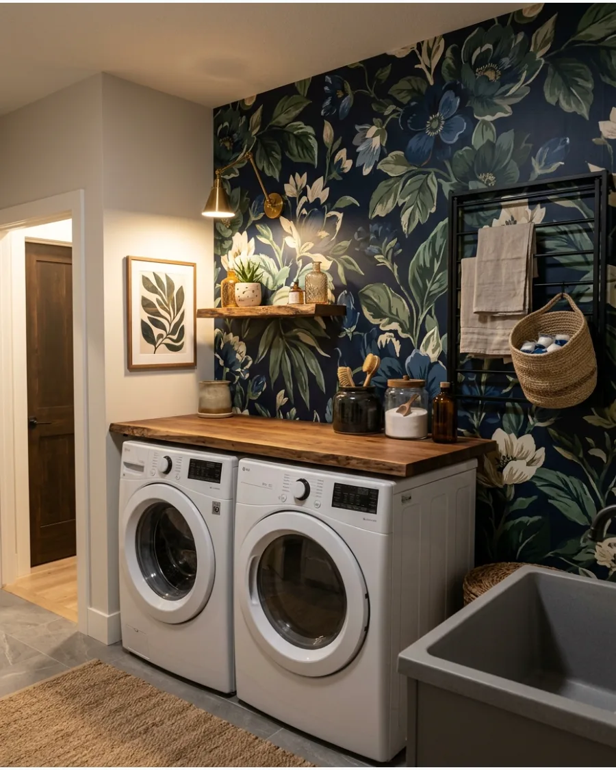 41. Laundry Room Accent Wall