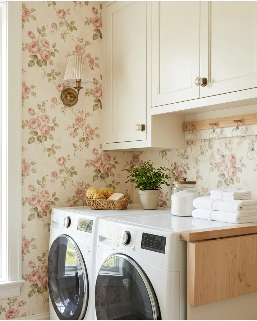 7. Vintage Rose Wallpaper