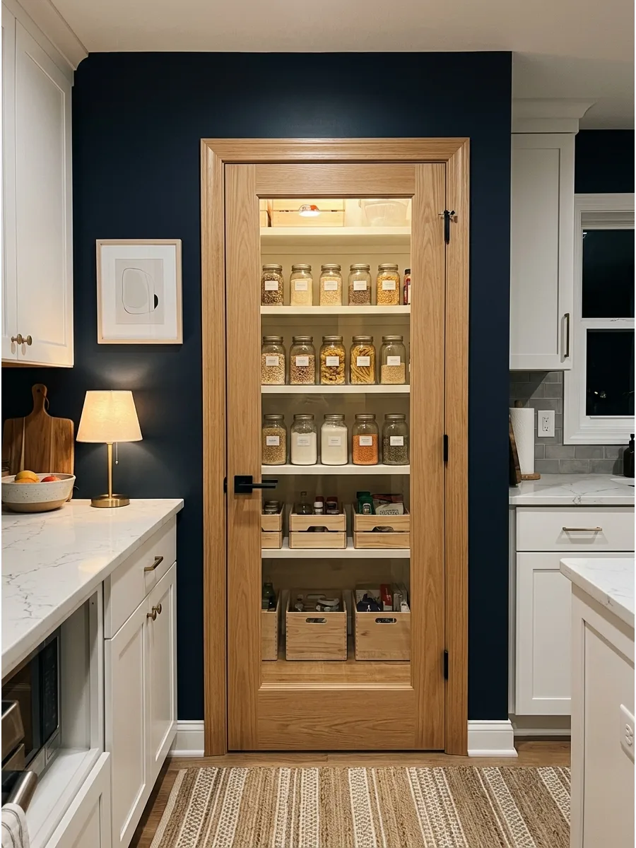 11. Clear Glass Pantry Door