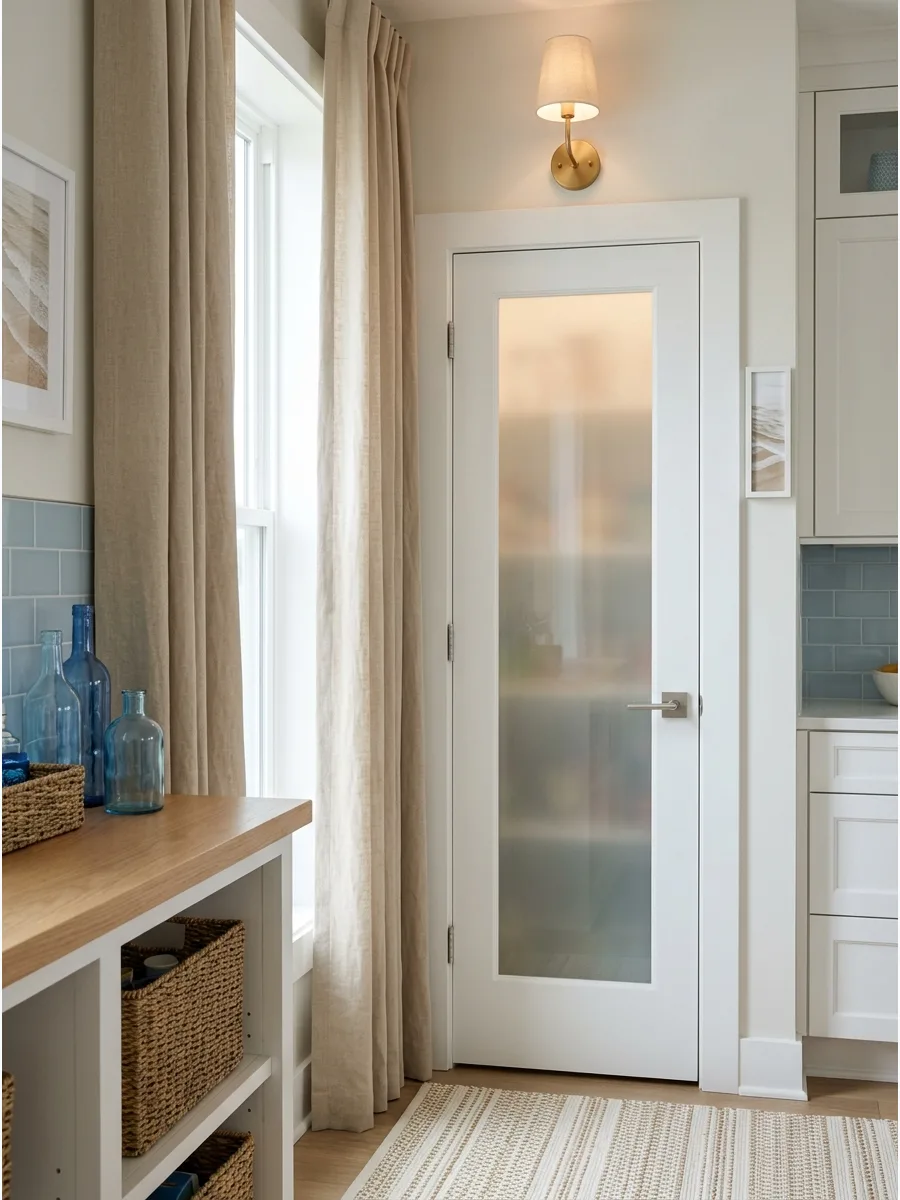 12. Frosted Glass Pantry Door