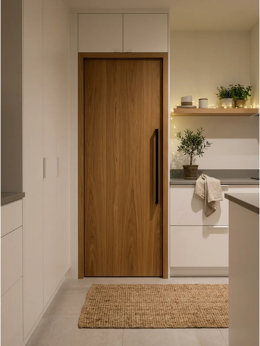 15. Warm Wood Pantry Door