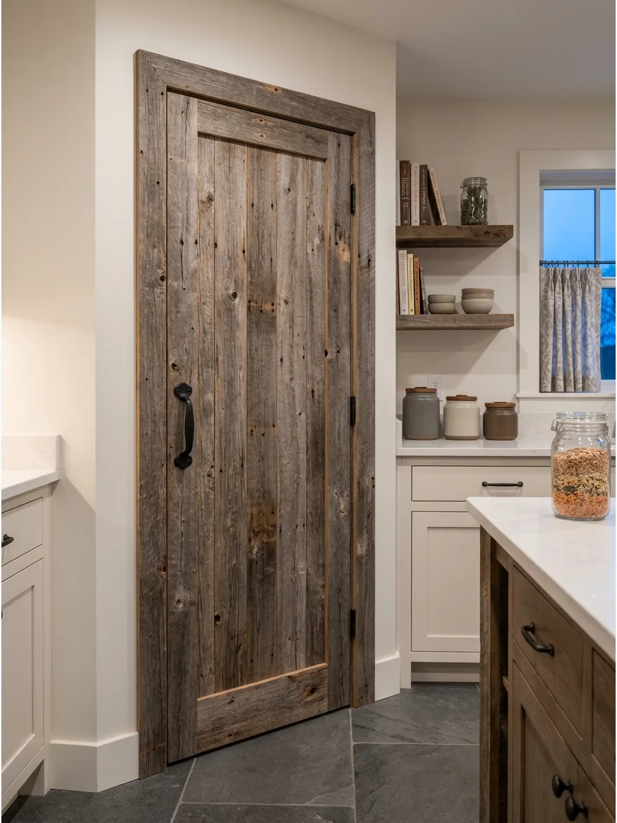 18. Reclaimed Wood Pantry Door