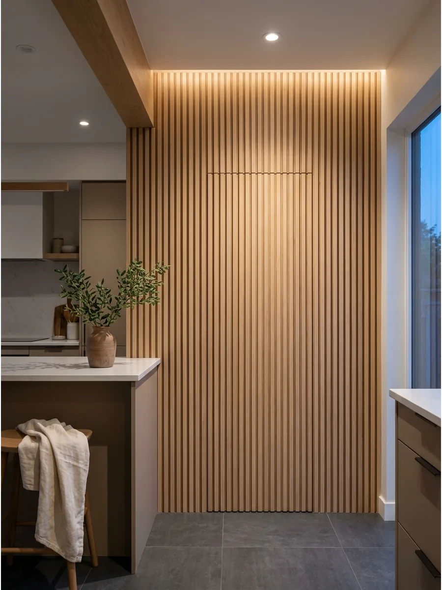 19. Vertical Slat Wood Pantry Door