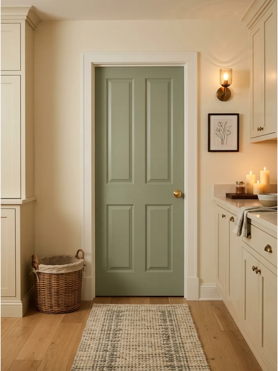 21. Painted Wood Pantry Door