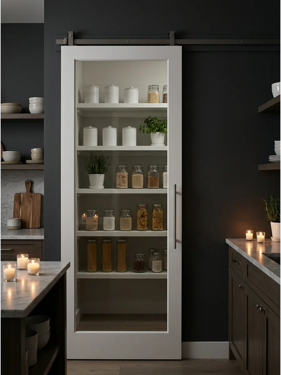 24. Glass Sliding Pantry Door