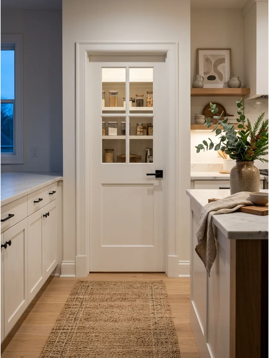 30. Half Glass Half Wood Pantry Door