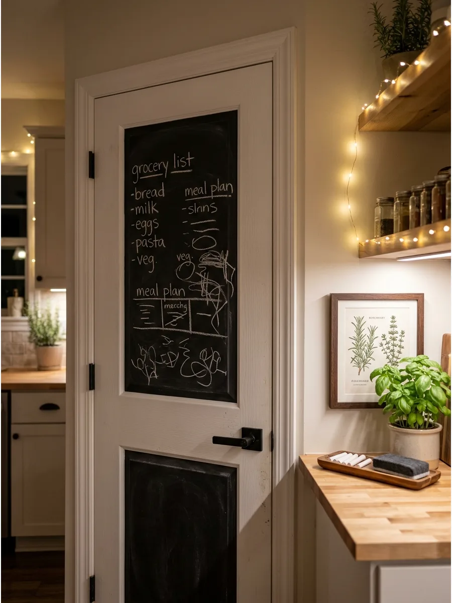 35. Pantry Door With Built-In Chalkboard