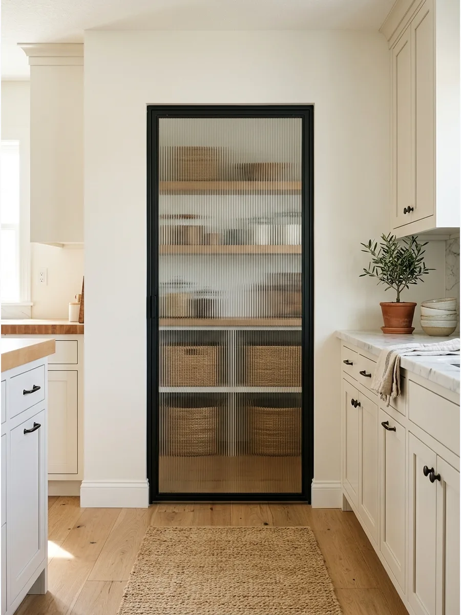 8. Fluted Glass Pantry Door