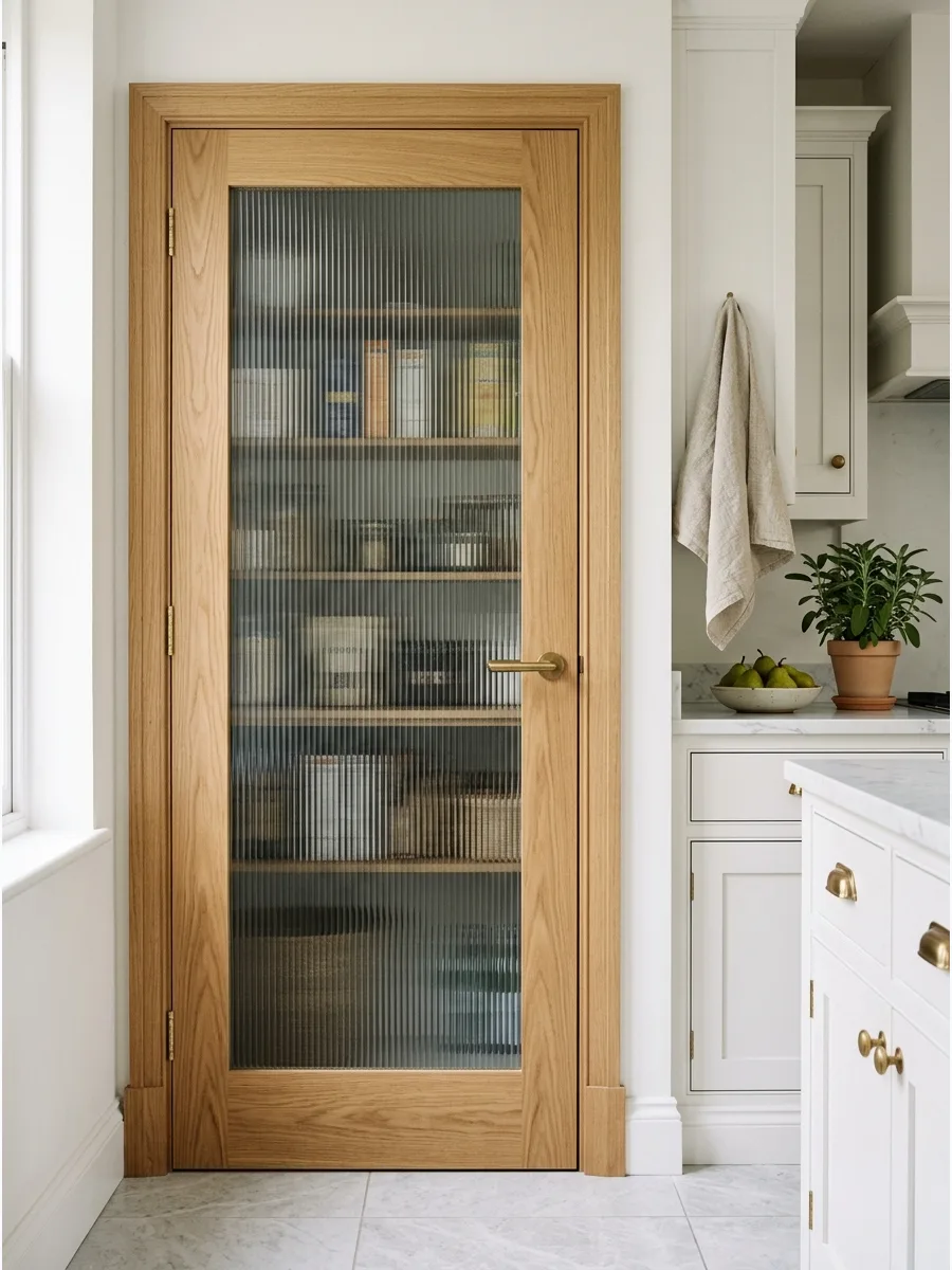 9. Reeded Glass Pantry Door