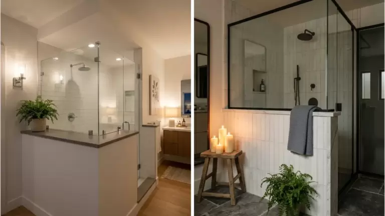 30 Pony Wall Shower Ideas