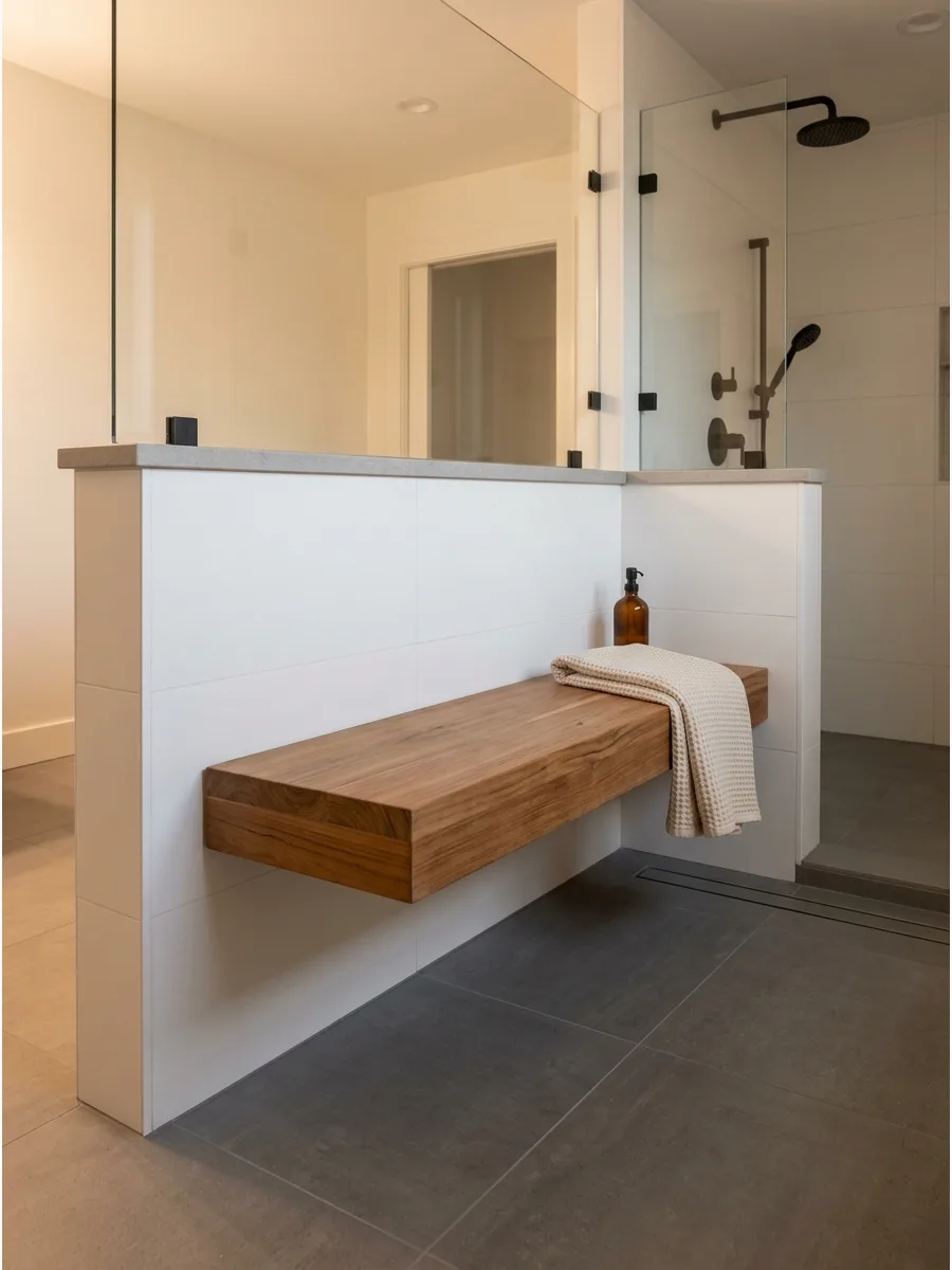 10. Floating Bench Pony Wall