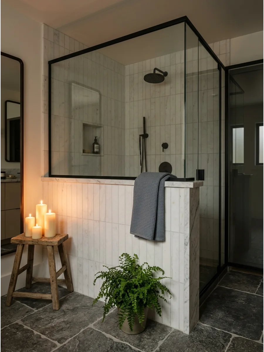 2. Pony Wall Glass Panel