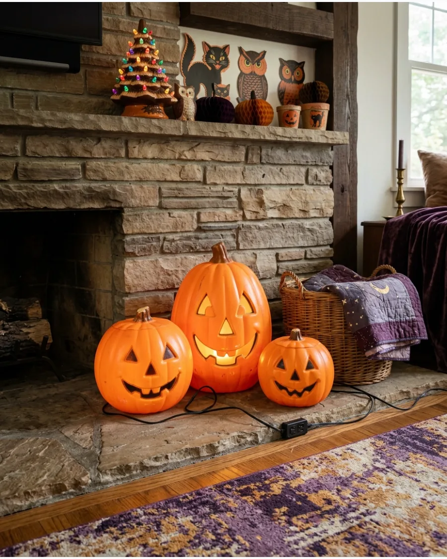 14. Retro Blow-Mold Pumpkin Collection