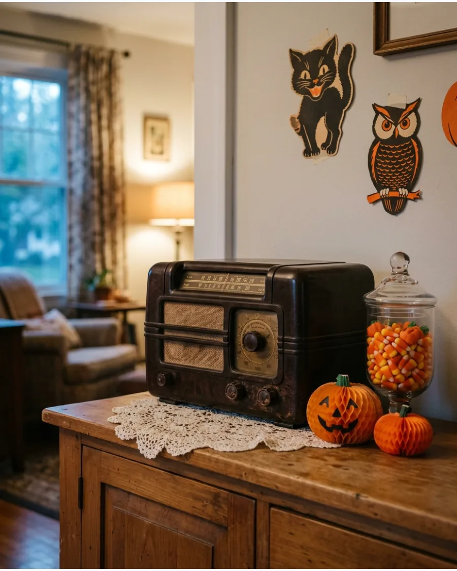 18. Old Radio Halloween Vignette
