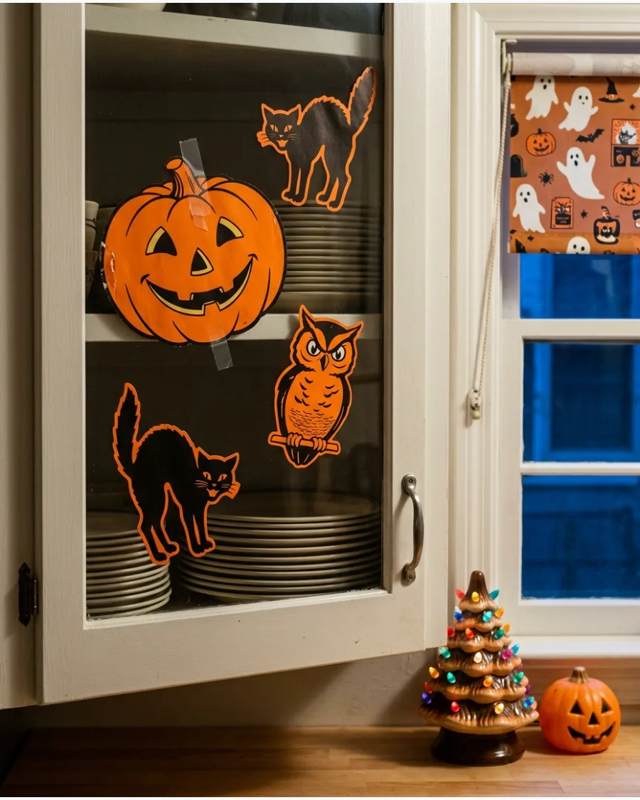 2. Smiling Jack-o’-Lantern Paper Cutouts