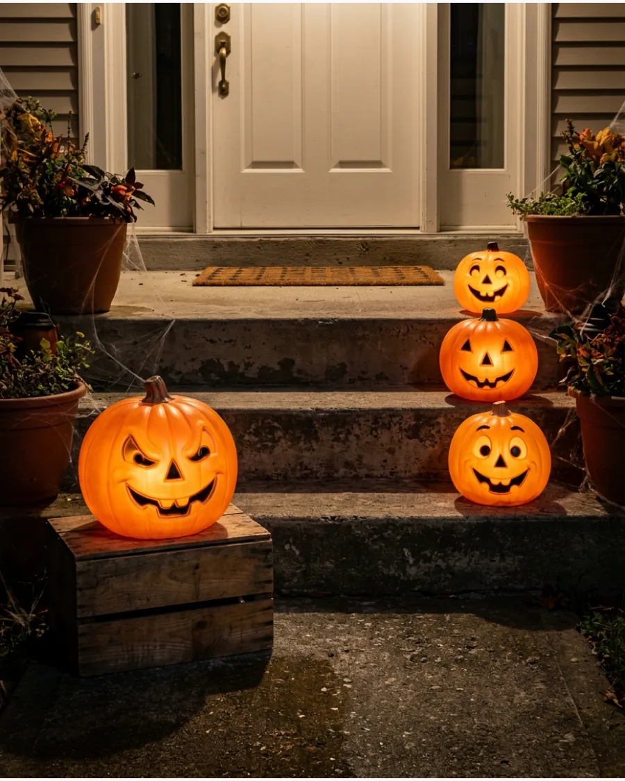 21. Glowing Pumpkin Blow-Mold Steps