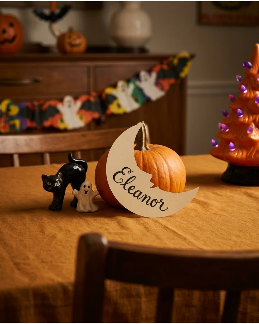 35. Vintage Halloween Place Cards