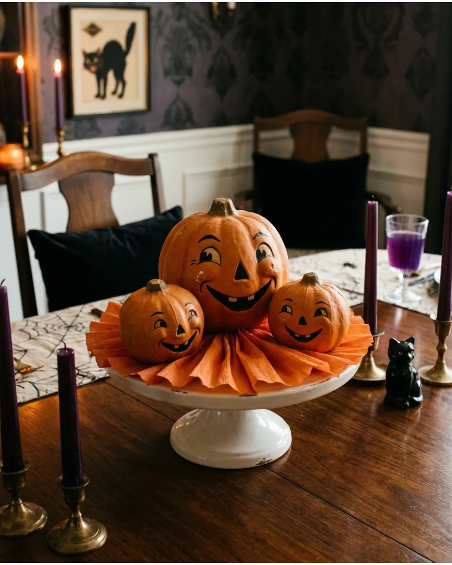 37. Retro Pumpkin Centerpiece