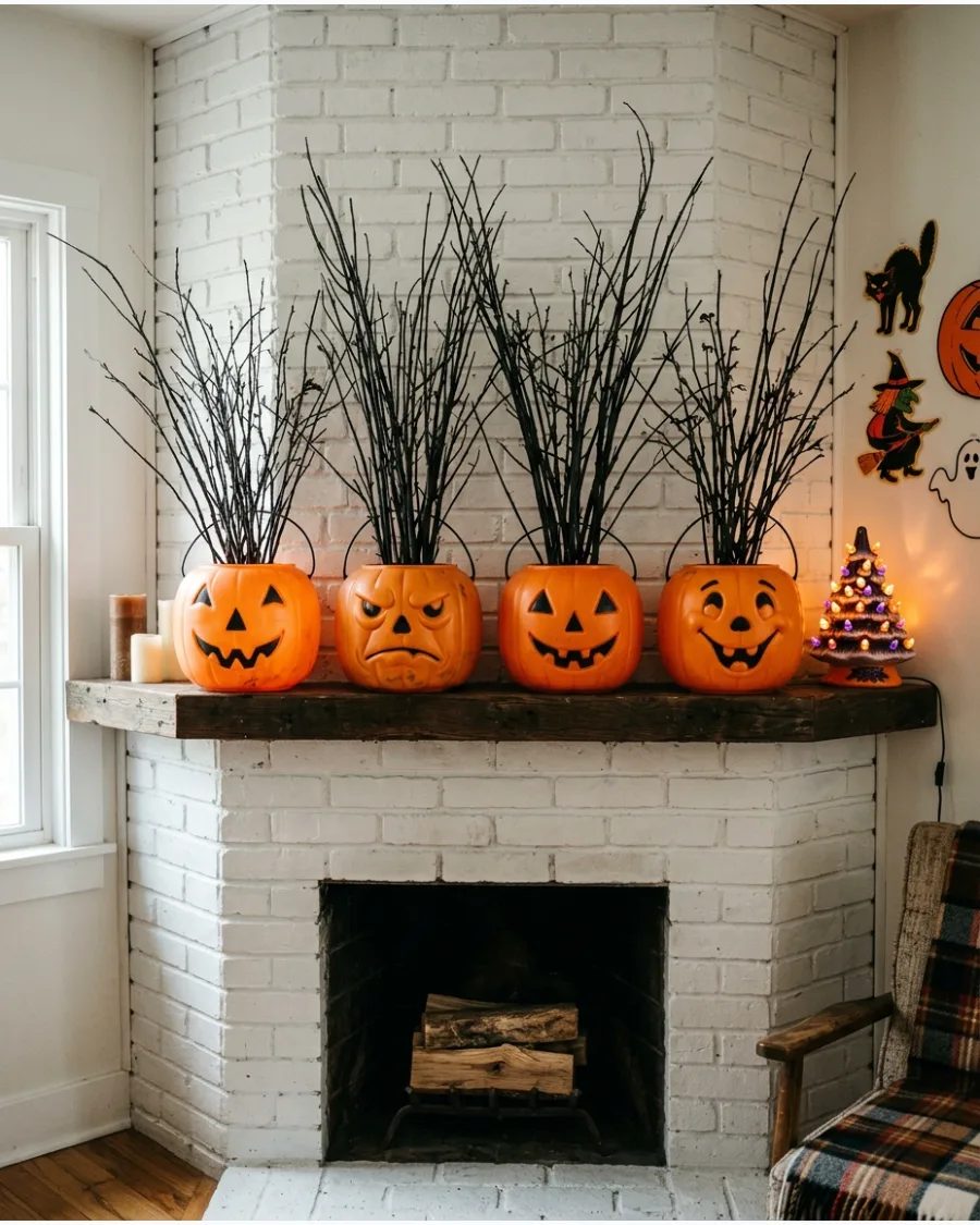 43. Vintage Plastic Pumpkin Pails