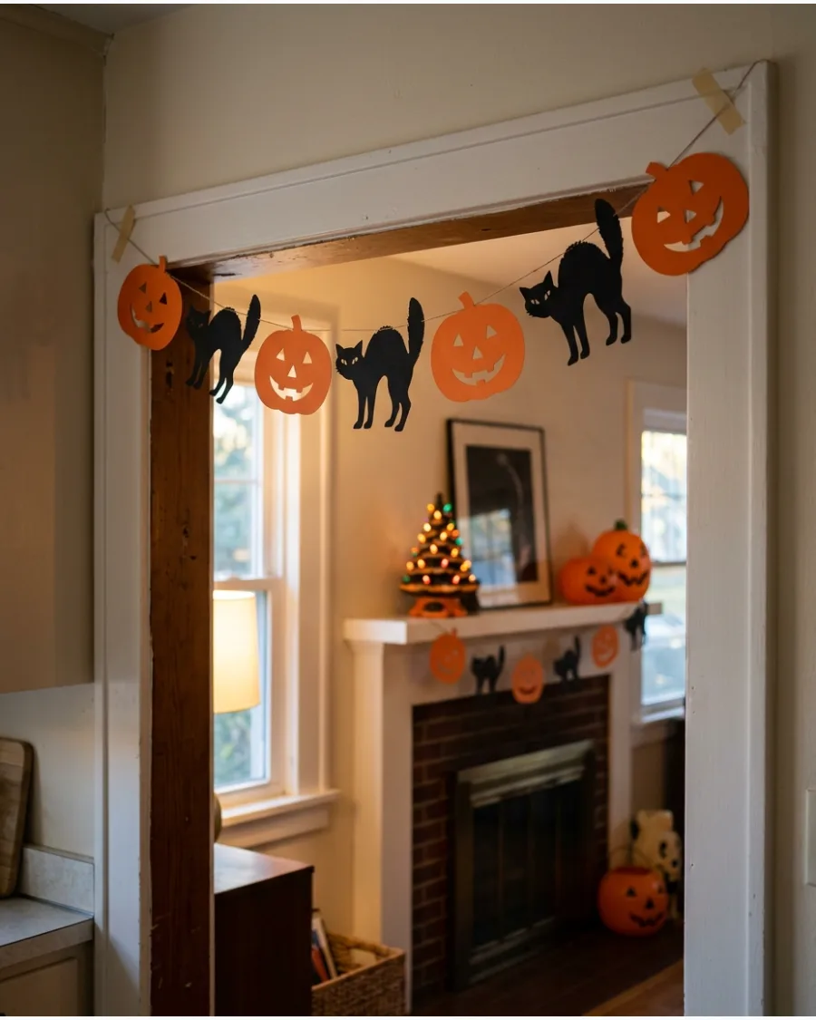6. Retro Halloween Paper Garland