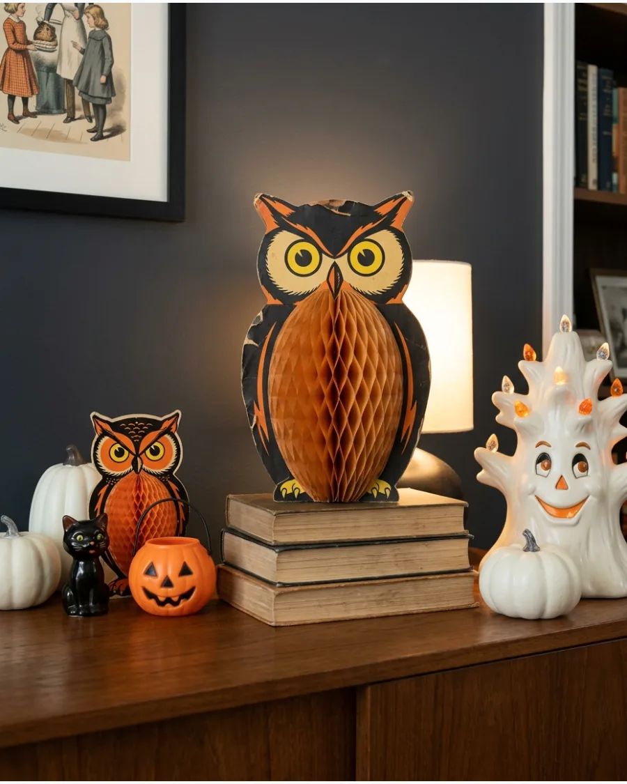 8. Vintage Owl Decorations