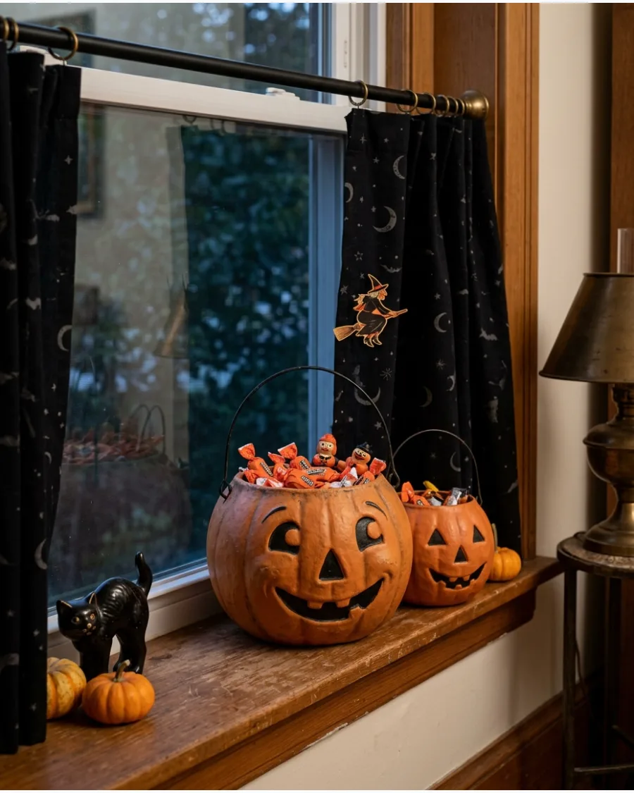 9. Papier-Mâché Pumpkin Buckets