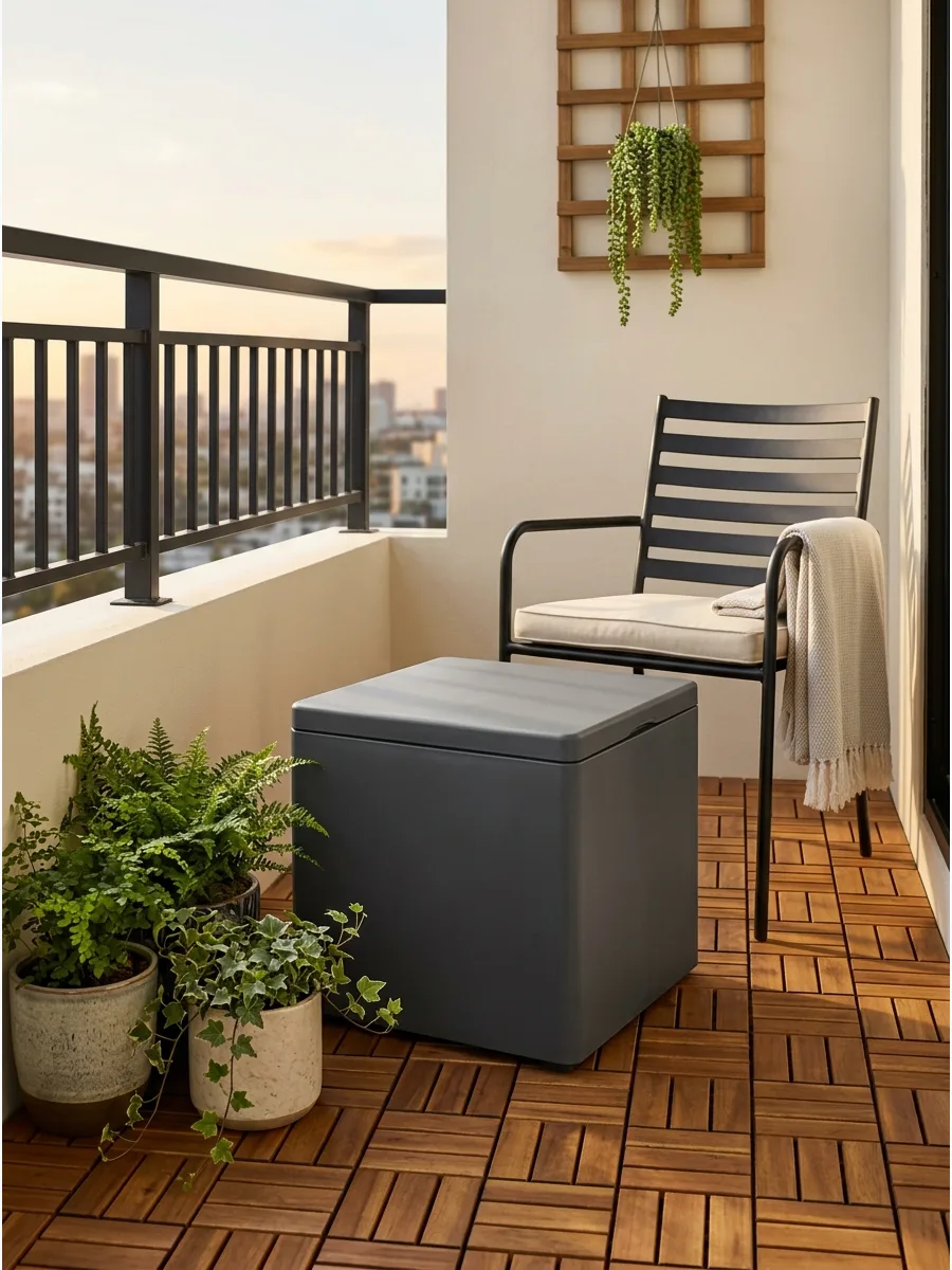 14. Storage Ottoman Balcony