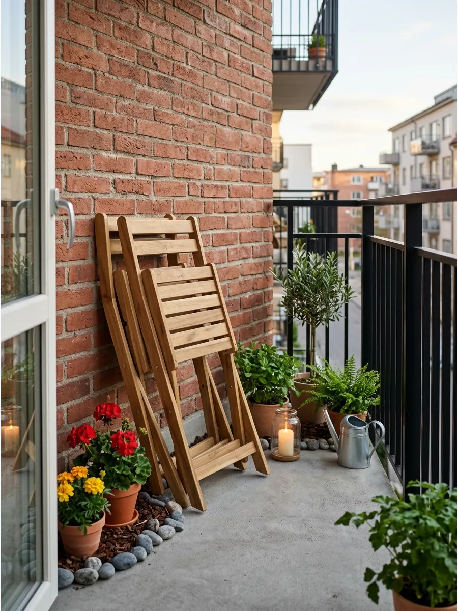 2. Foldable Balcony Chairs