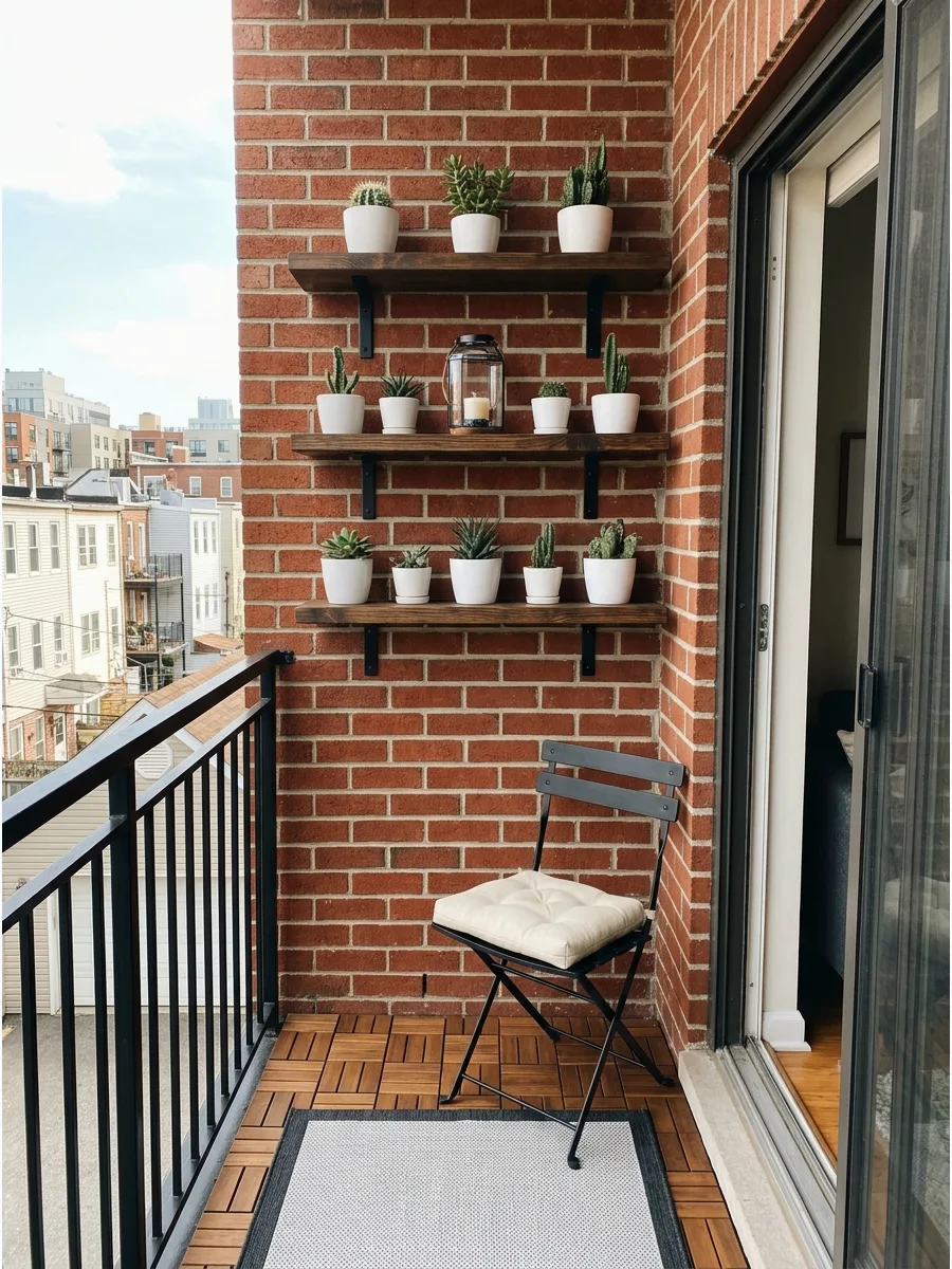 20. Balcony Shelving Wall