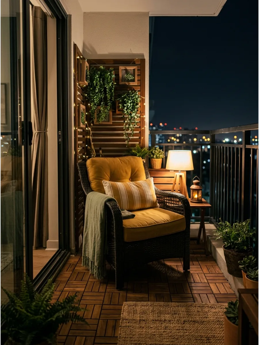 32. Layered Cushion Balcony
