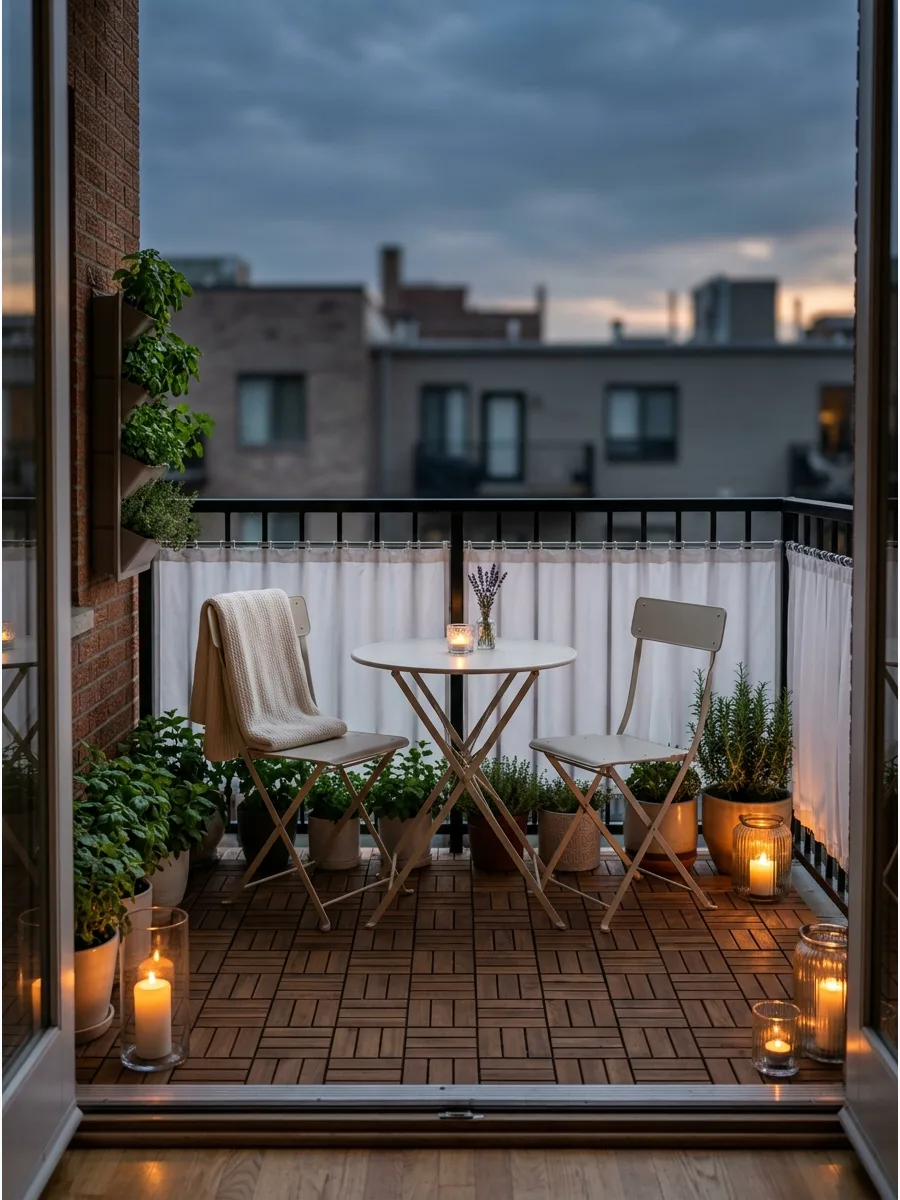 36. Café-Style Balcony