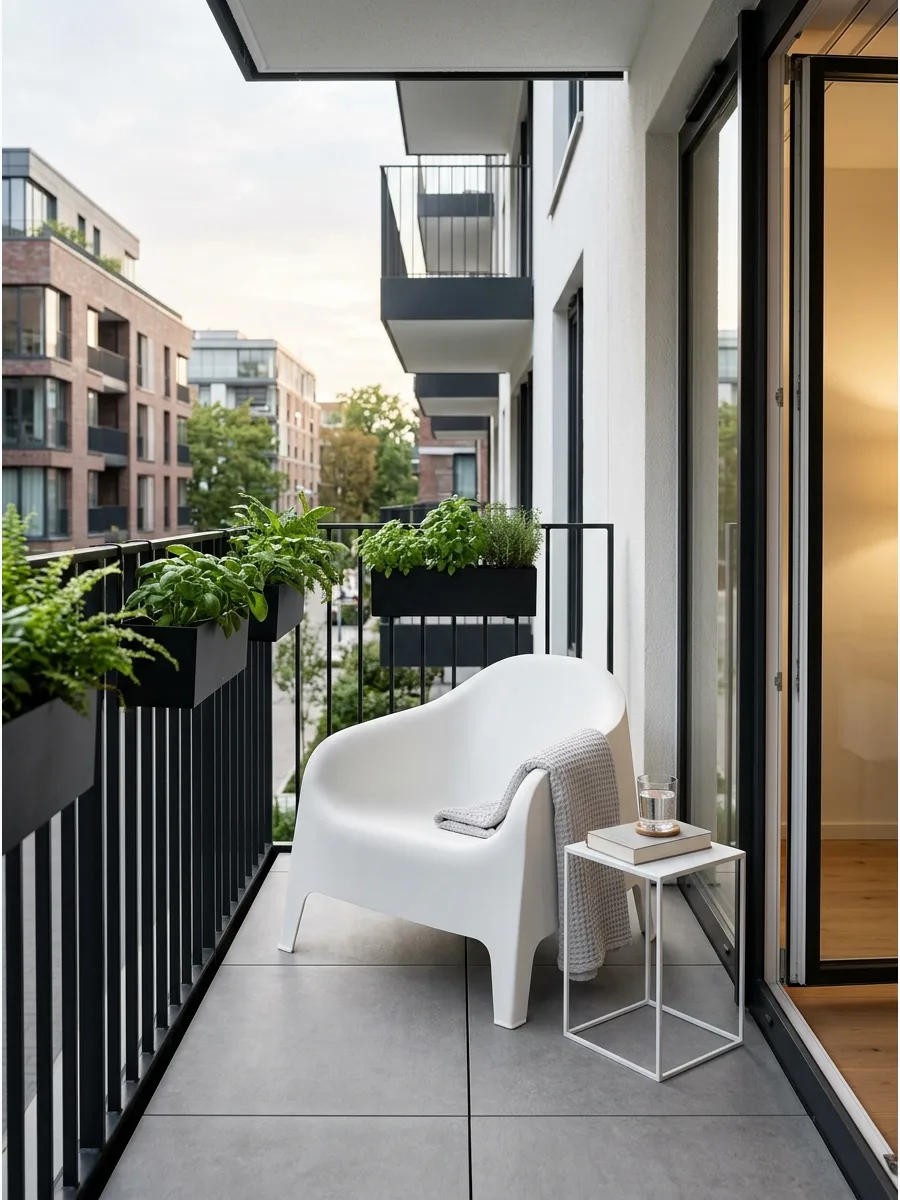37. Minimalist Balcony