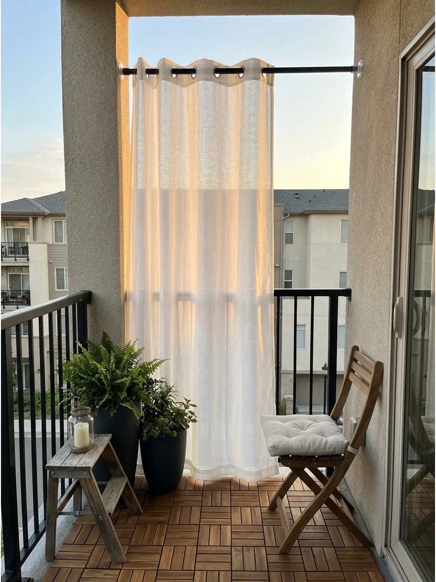 42. Outdoor Curtain Balcony