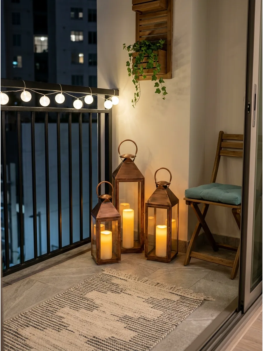 48. Lantern Balcony Lighting