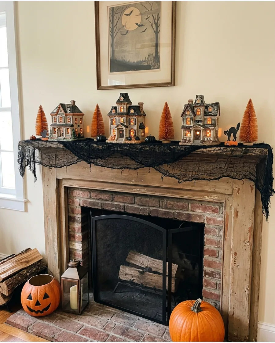15. Vintage Halloween Village