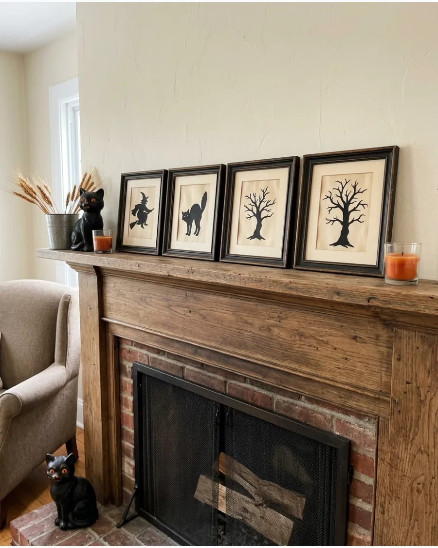 20. Vintage Silhouette Mantel