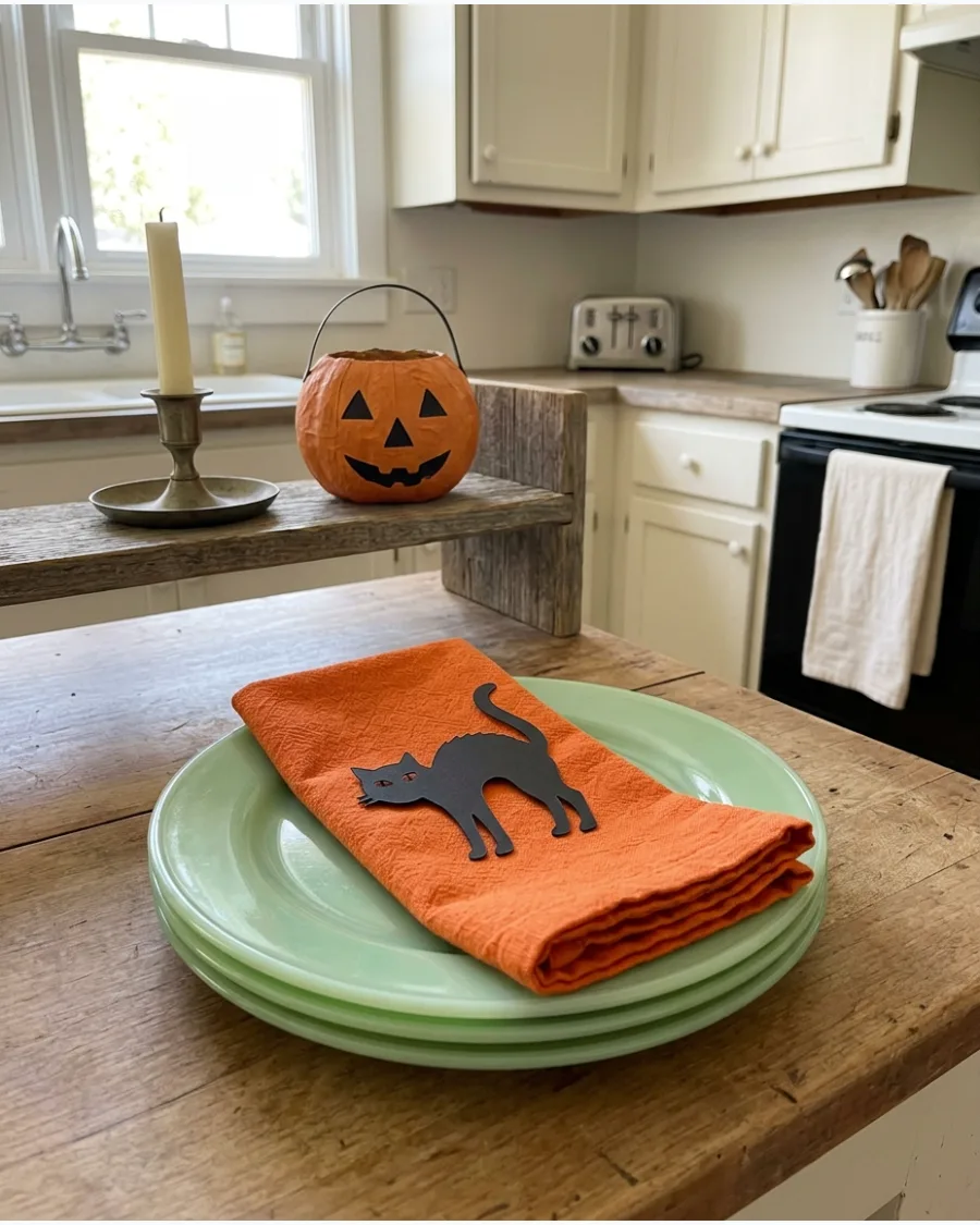 26. Jadeite Halloween Tablescape