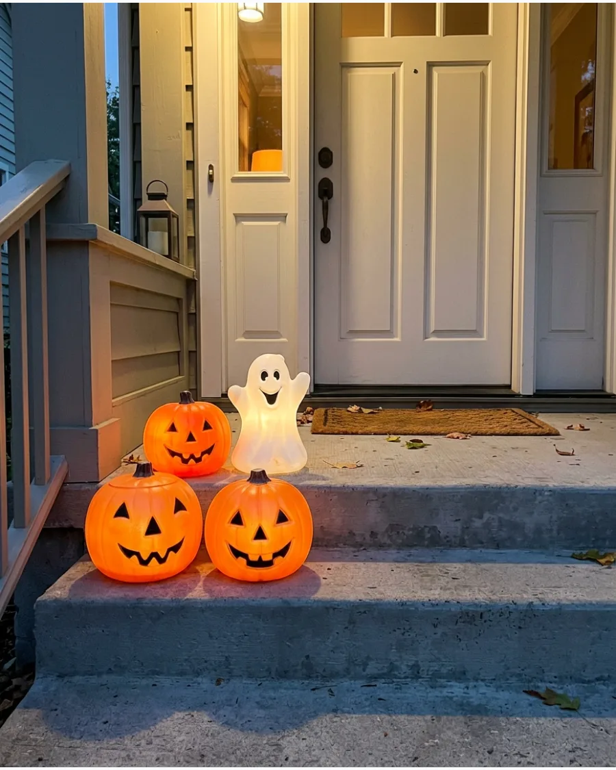 31. Glowing Blow-Mold Porch Steps