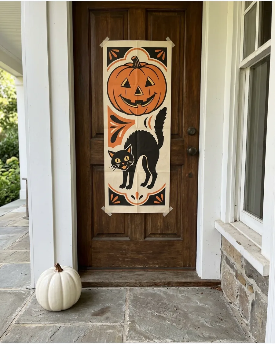 39. Retro Paper Door Banner