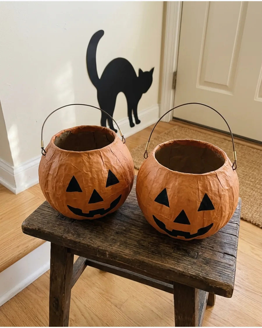 45. DIY Vintage Pumpkin Pails