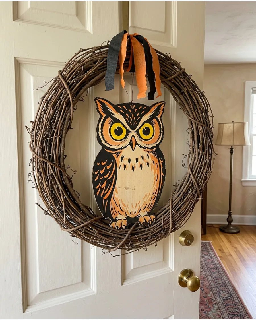 7. Vintage Owl Decorations
