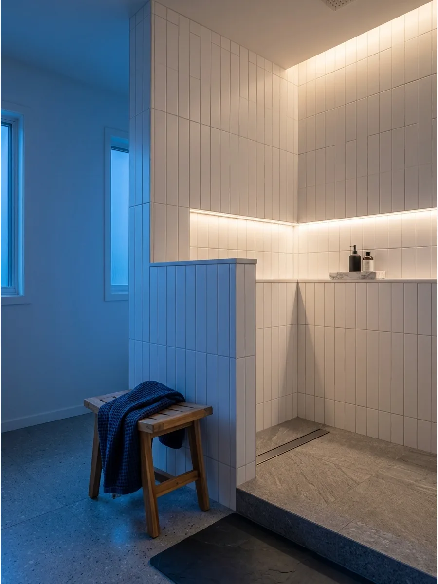 12. Walk-In Shower Return Wall