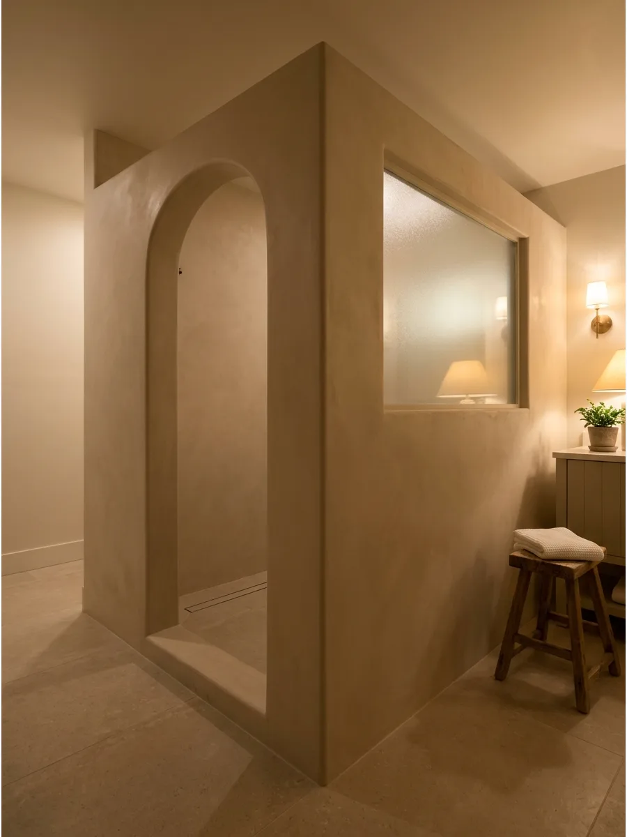 13. Doorless Shower Privacy Wall