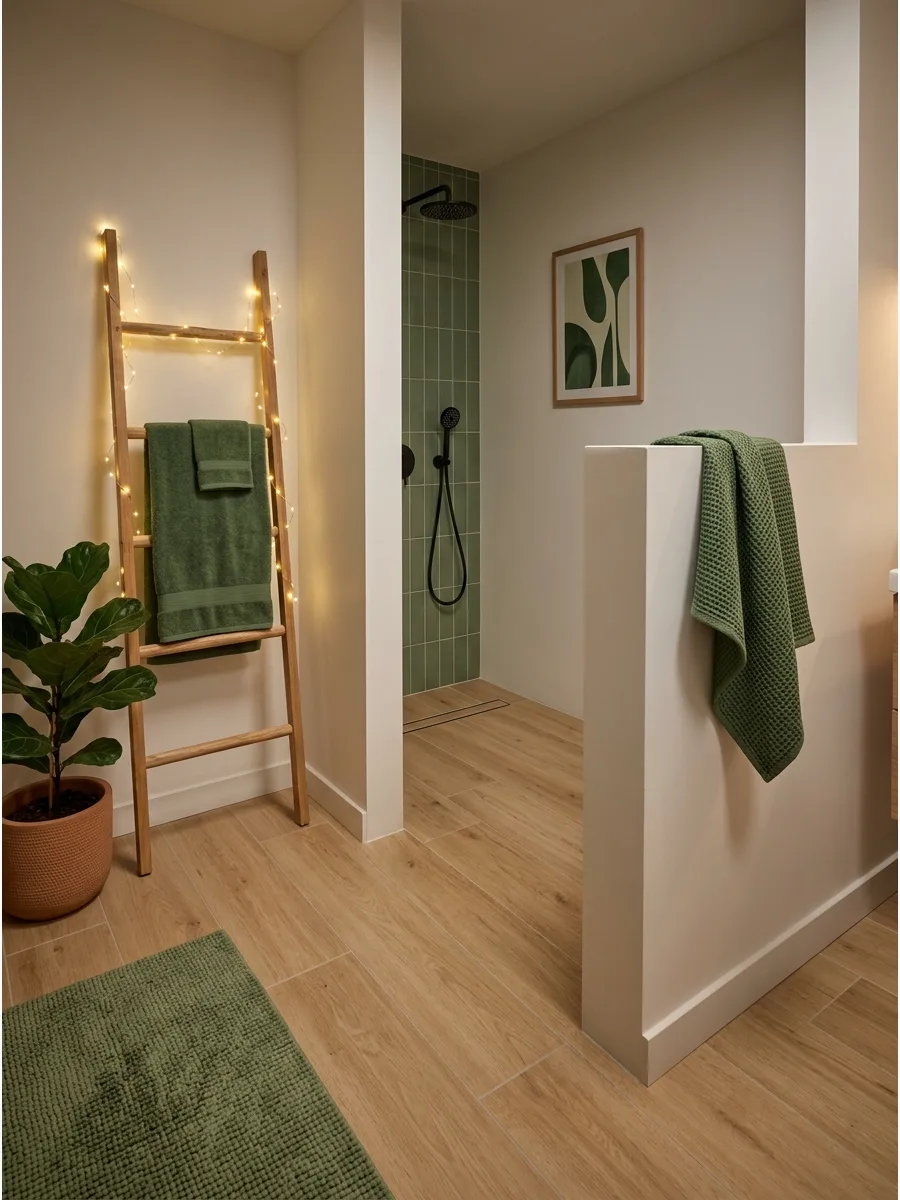 5. Curbless Shower Half Wall