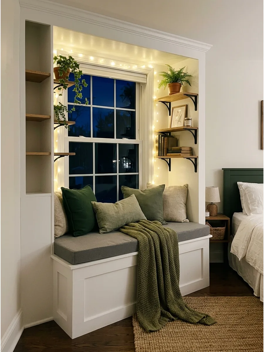 1. Built-In Window Seat Nook