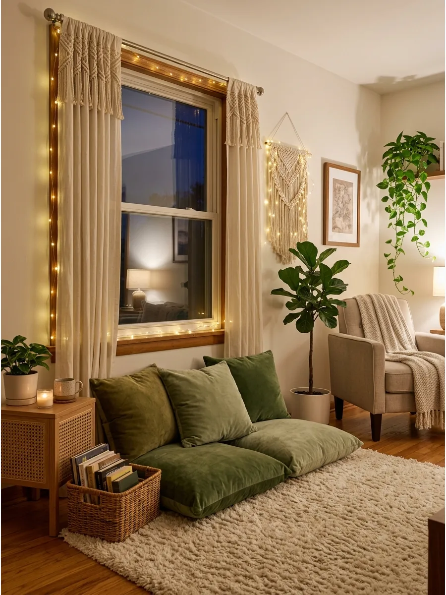 13. Window Nook With Floor Cushions
