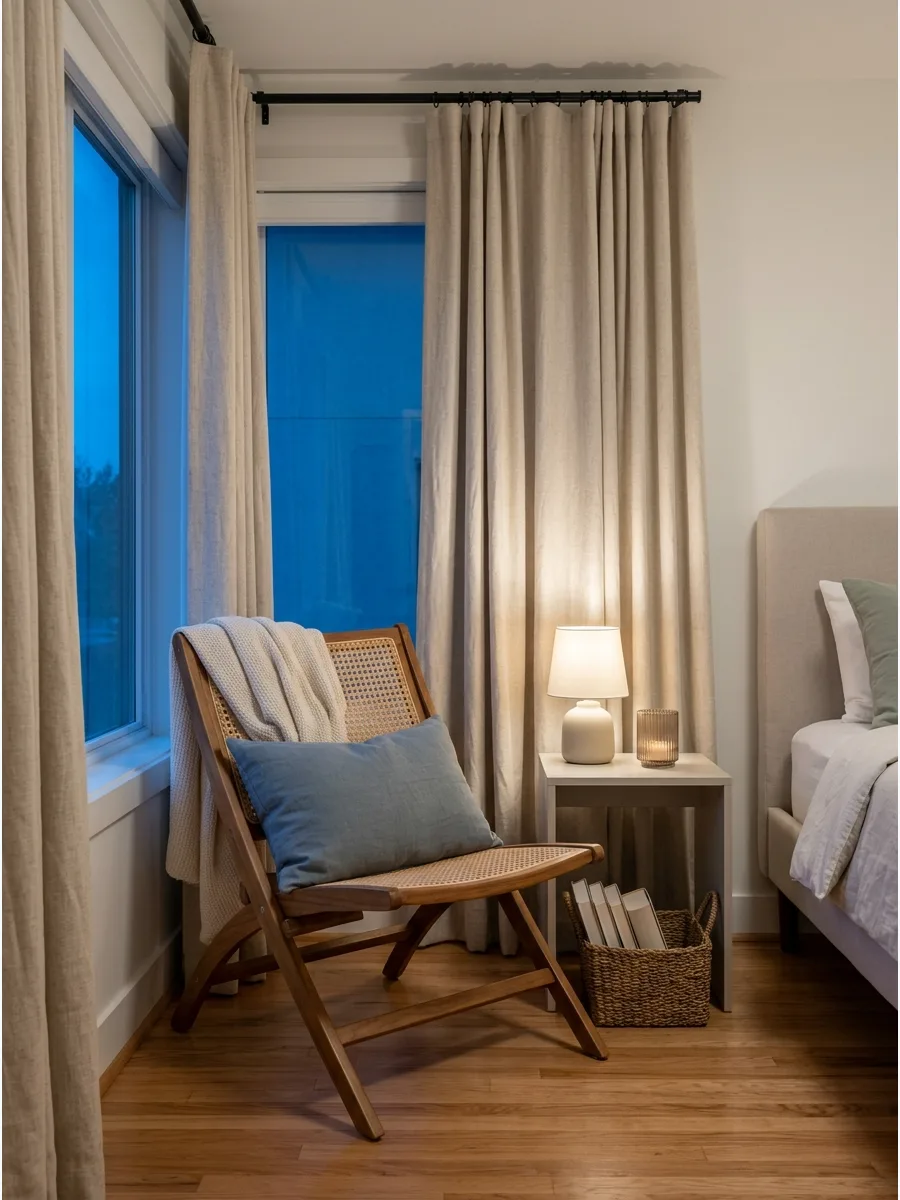 15. Foldable Chair Window Nook
